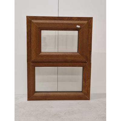 Golden Oak Wrapped Plastic Window Glazed Plain Casement Glaz...